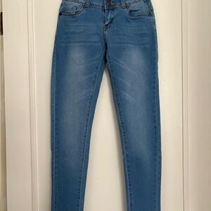 BAMBOO Women's Straight Leg Blue Jeans